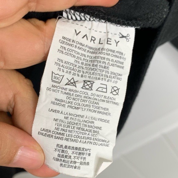 Varley sofia black drawstring full zip jacket size medium athletic athleisure - Picture 4 of 6